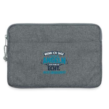 Angeln Ruhemodus – Nicht erreichbar - Laptoptasche 13" - Grau meliert - Vorne