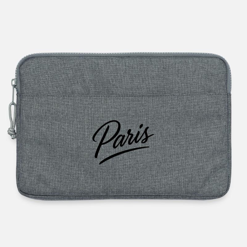 Paris Script Lettering - Laptop bag 13" - heather grey