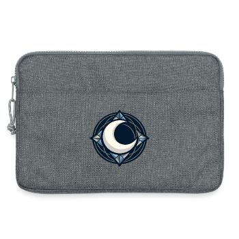 Mondkreis Geometrisches Mosaik - Laptoptasche 13" - Grau meliert - Vorne