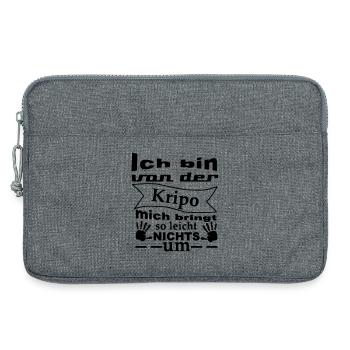 Kripo Humor Polizei Spruch Fun Geschenk - Laptoptasche 13" - Grau meliert - Vorne