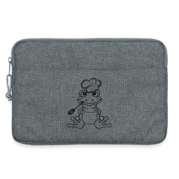 cuisinier chef cuisinier cuisine délicieuse manger épices gril - Sacoche pour ordinateur portable 13 pouces - gris chiné - Devant