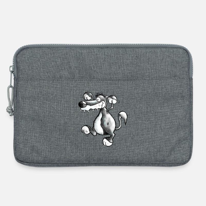 Canis Lupus - Wilder Wolf - Laptoptasche 13" - Grau meliert
