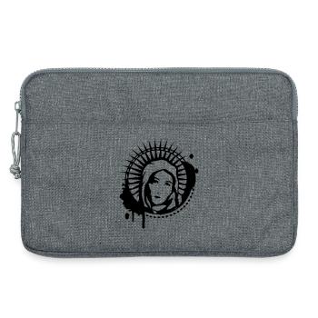 Holy Mary portrait graffiti stencil - Laptop bag 13" - heather grey - Front