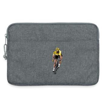 racing bicycle - Laptop bag 13" - heather grey - Front