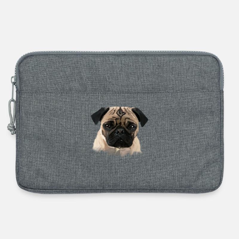 Mops - Laptoptasche 13" - Grau meliert