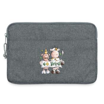Go Vegan - Laptop bag 13" - heather grey - Front