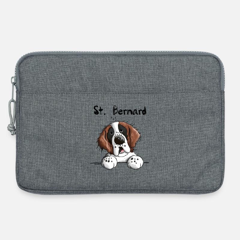 Neugieriger Bernhardiner - Laptoptasche 13" - Grau meliert