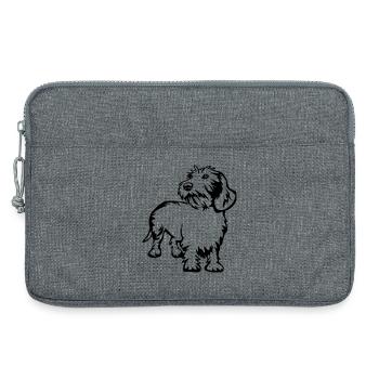 Dackel - Laptoptasche 13" - Grau meliert - Vorne