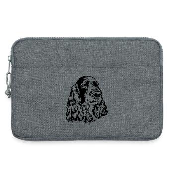 English Springer Spaniel Head - Laptop bag 13" - heather grey - Front