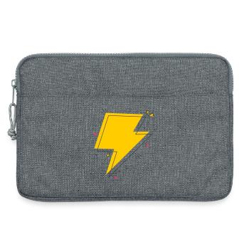 Dynamic Ray in Yellow and Black - Laptop bag 13" - heather grey - Front
