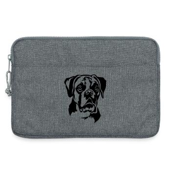 Tête de boxeur - Sacoche pour ordinateur portable 13 pouces - gris chiné - Devant