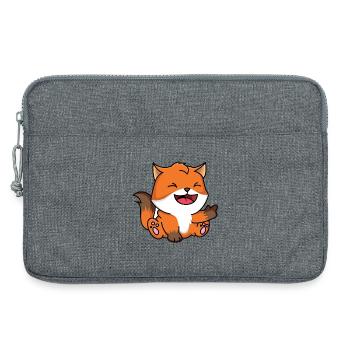 Bébé renard - Sacoche pour ordinateur portable 13 pouces - gris chiné - Devant