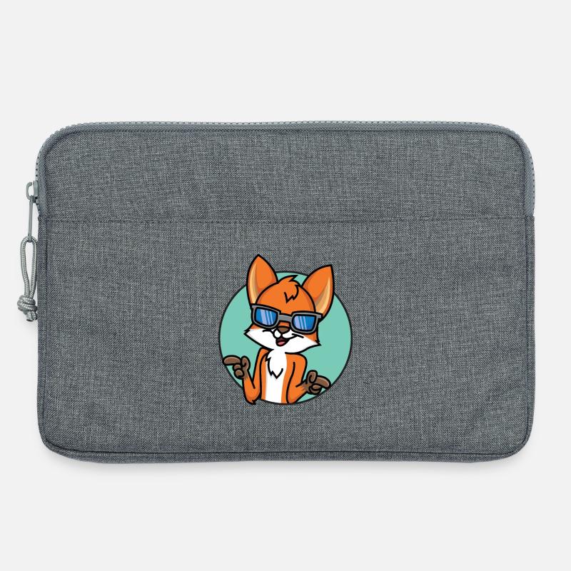 Lustiger Fuchs - Laptoptasche 13" - Grau meliert