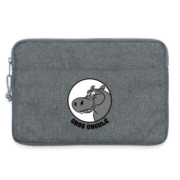 Hippo Texte - Sacoche pour ordinateur portable 13 pouces - gris chiné - Devant