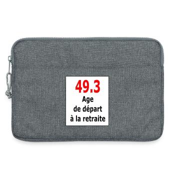 49.3 - Sacoche pour ordinateur portable 13 pouces - gris chiné - Devant