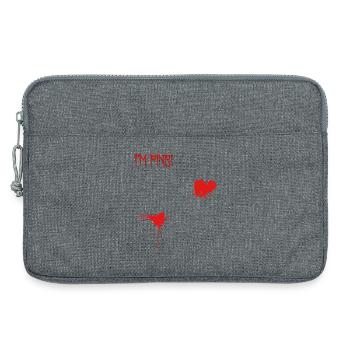 Je vais bien, éclaboussures de sang - Sacoche pour ordinateur portable 13 pouces - gris chiné - Devant