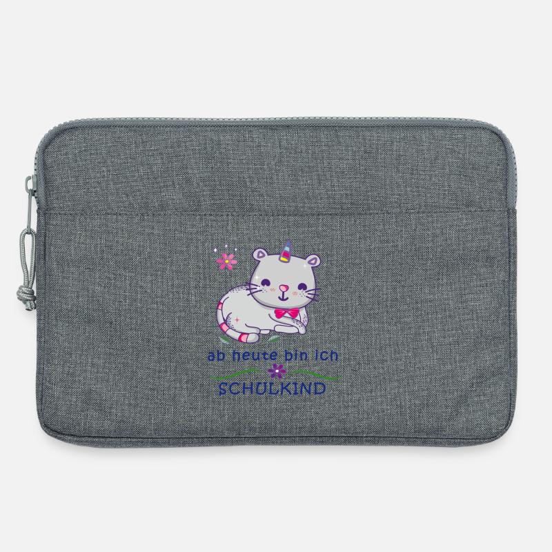 Schulkind Erstklassig Einschulung - Laptoptasche 13" - Grau meliert
