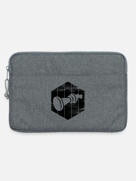 Schachfigur - Laptoptasche 13" - Grau meliert