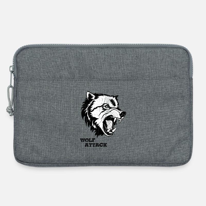 WOLF ATTACK - Laptop bag 13" - heather grey