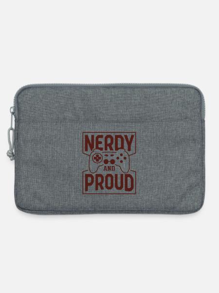 nerdy and proud - Laptoptasche 13" - Grau meliert