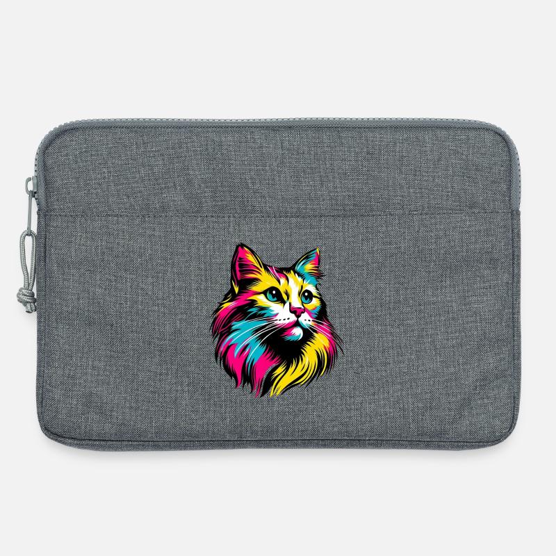 Katze - Laptoptasche 13" - Grau meliert