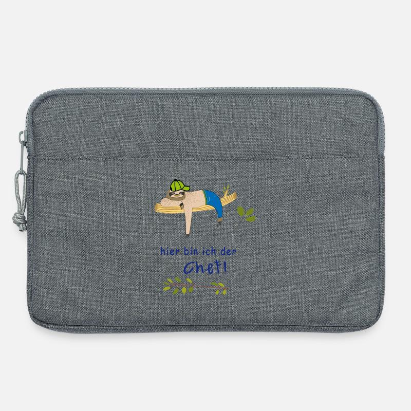 hier bin ich der Chef Faultier - Laptoptasche 13" - Grau meliert