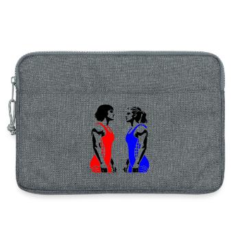 Lutte féminine - Sacoche pour ordinateur portable 13 pouces - gris chiné - Devant