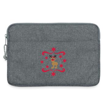 Cadeaux amusants pour Noël - Sacoche pour ordinateur portable 13 pouces - gris chiné - Devant
