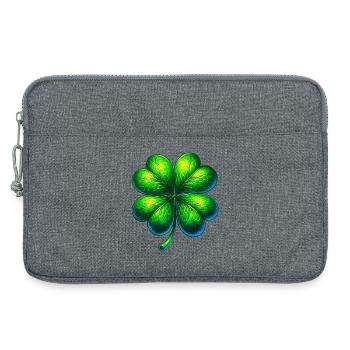 Trèfle à quatre feuilles - Sacoche pour ordinateur portable 13 pouces - gris chiné - Devant