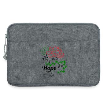 Hope Hoffnung - Laptop bag 13" - heather grey - Front