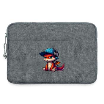 HipHop-Drache - Laptoptasche 13" - Grau meliert - Vorne