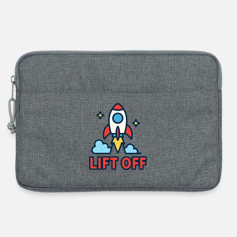 Galactic Ascension - Rocket Design - Laptop bag 13" - heather grey