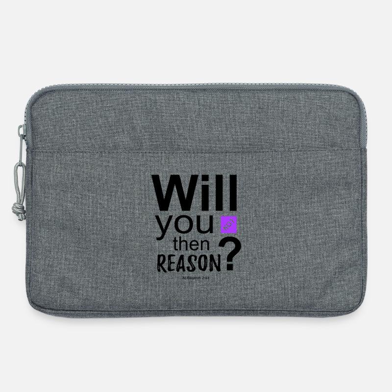 Willst du dann nicht Vernunft-Quran Zitat - Laptoptasche 13" - Grau meliert