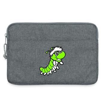 Nerd Raupe Intelligent Geek Wurm Hornbrille schlau - Laptoptasche 13" - Grau meliert - Vorne