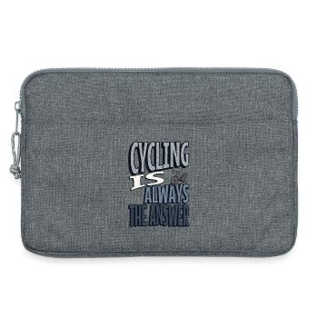 Cycling is always the answer - Laptop bag 13" - heather grey - Front