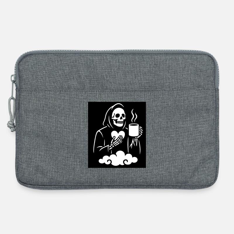 Sensenmann Kaffeetasse Design - Laptoptasche 13" - Grau meliert