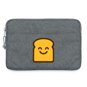 Cute Toast - Laptop bag 13" - heather grey - Front