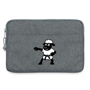 Karate Schaf - Laptoptasche 13" - Grau meliert - Vorne