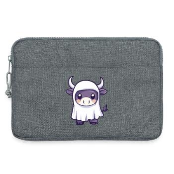 Bull Halloween Ghost - Laptop bag 13" - heather grey - Front