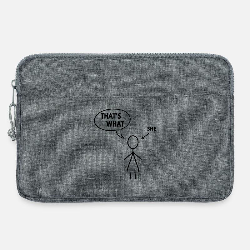 Das hat sie gesagt - Laptoptasche 13" - Grau meliert