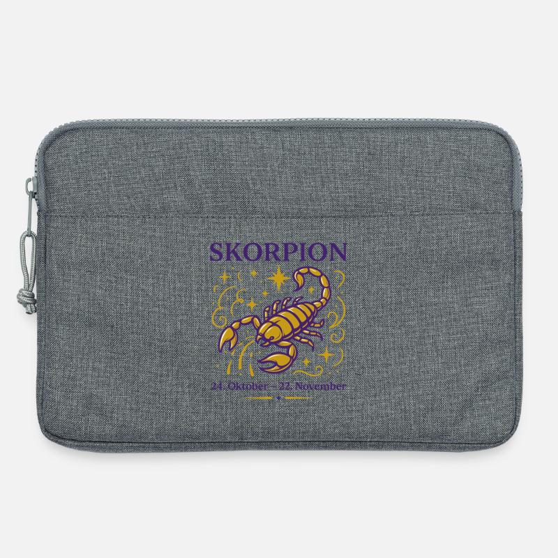 Sternzeichen Skorpion - Laptoptasche 13" - Grau meliert