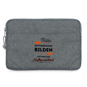 Please form an emergency lane ...- For coffee drinkers - Laptop bag 13" - heather grey - Front