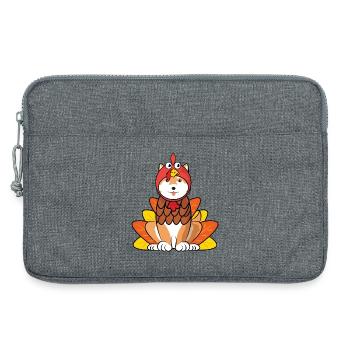 Shiba Inu Thanksgiving Truthahn Kostüm Hunde Outfit - Laptoptasche 13" - Grau meliert - Vorne