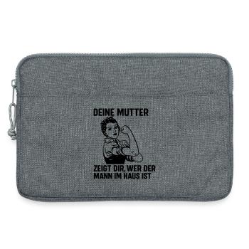 Mann im Haus deine Mutter - Laptoptasche 13" - Grau meliert - Vorne