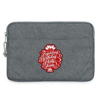 Geburtstag Party Team Spruch - Laptoptasche 13" - Grau meliert - Vorne