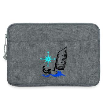 Optimist Opti Sailboat Sailing Kids Regatta - Laptop bag 13" - heather grey - Front