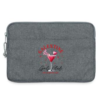 Valentine Girls Club Cocktail Illustration - Laptop bag 13" - heather grey - Front