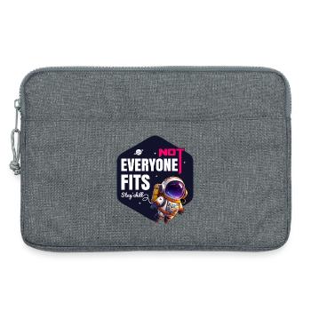 Nicht jeder passt Bleib entspannt - Laptoptasche 13" - Grau meliert - Vorne