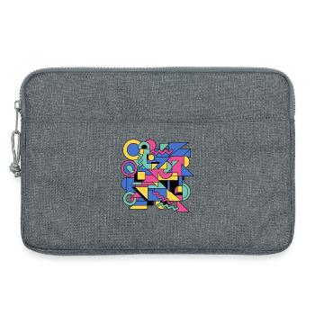 Memphis Geometrie Farbenspiel - Laptoptasche 13" - Grau meliert - Vorne