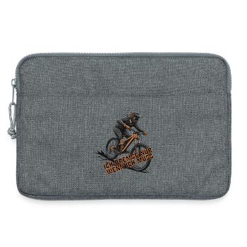 Mountainbike MTB Downhill Design Geschenk - Laptoptasche 13" - Grau meliert - Vorne